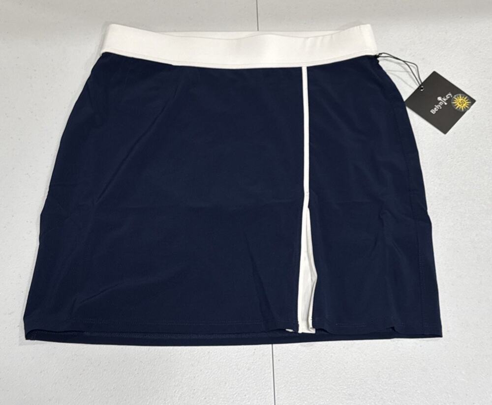 Belyn Key Spencer Skort Women’s XS Stretch Woven Golf Tennis Skirt UPF 50 Blue